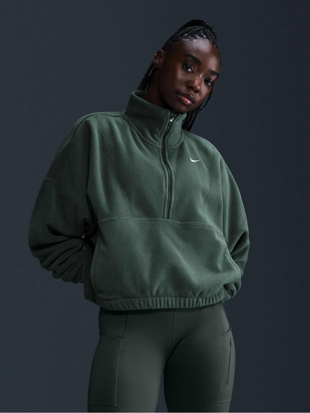 Nike Women’s One Therma Fit Oversized 1/2 Zip Fleece